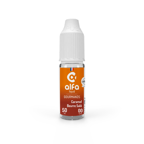 E-liquide Caramel Beurre Salé Alfaliquid, flacon de 10 mL
