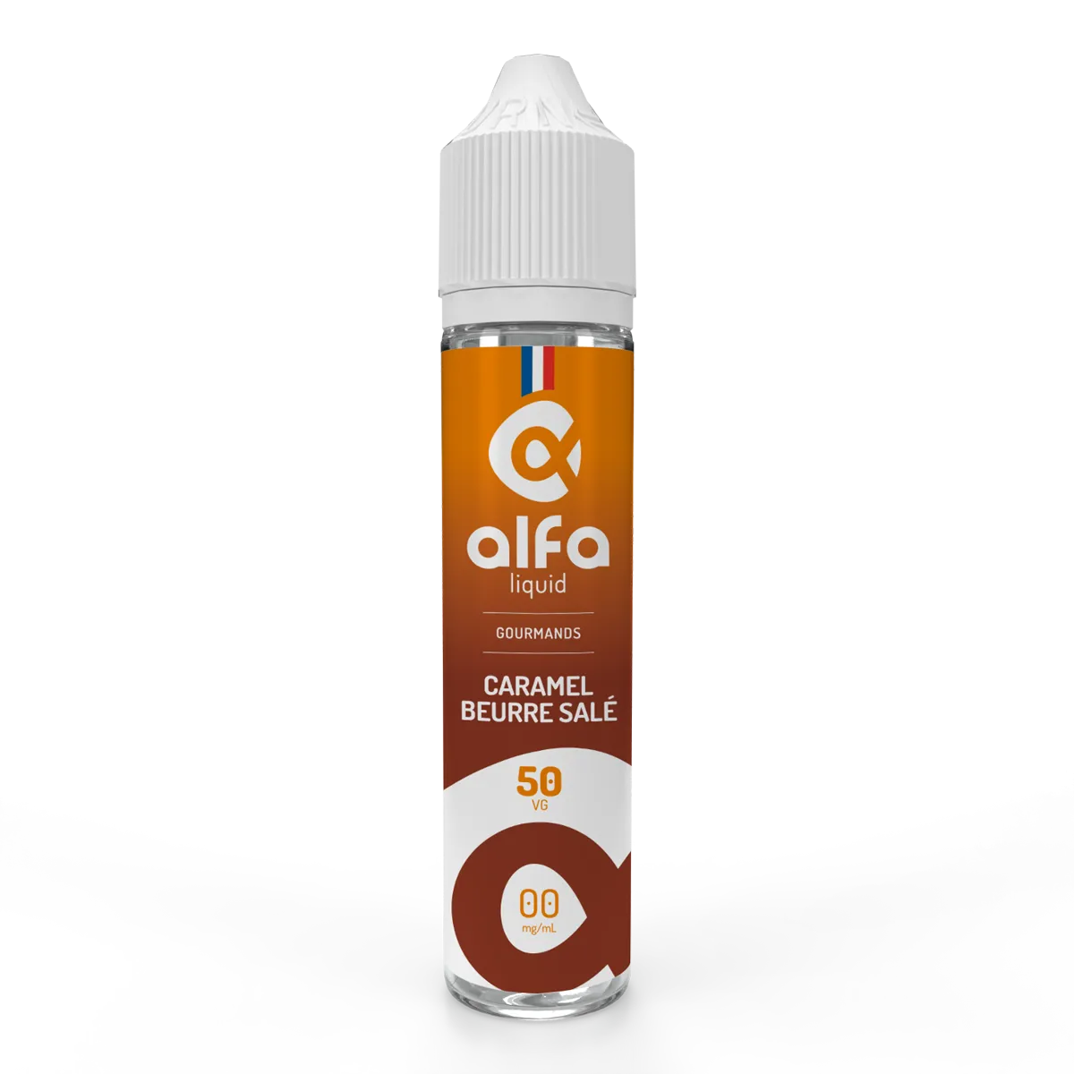 E-liquide Caramel Beurre Salé Alfaliquid, flacon de 50 mL