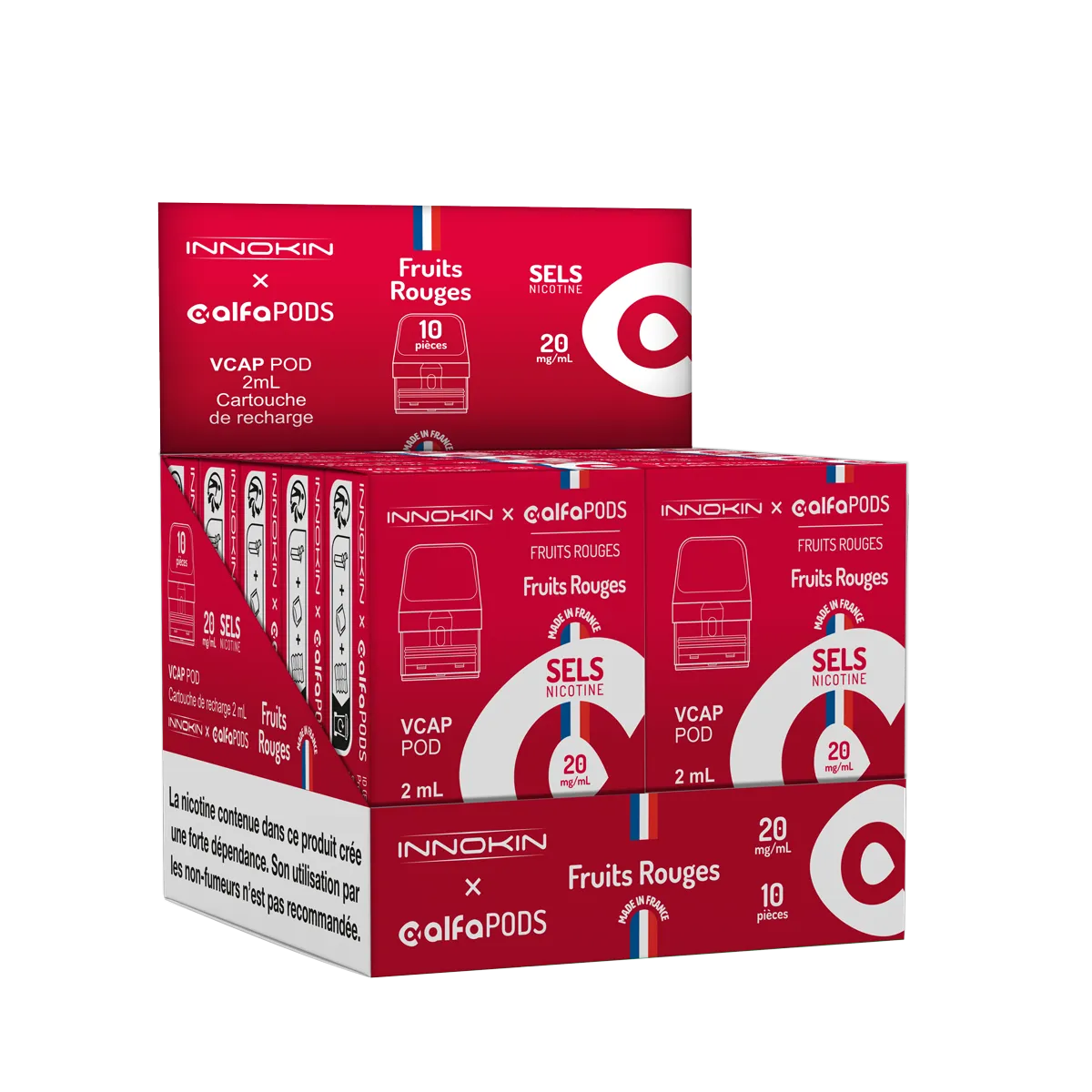 Cartouche Fruits Rouges Alfaliquid VCap, boîte