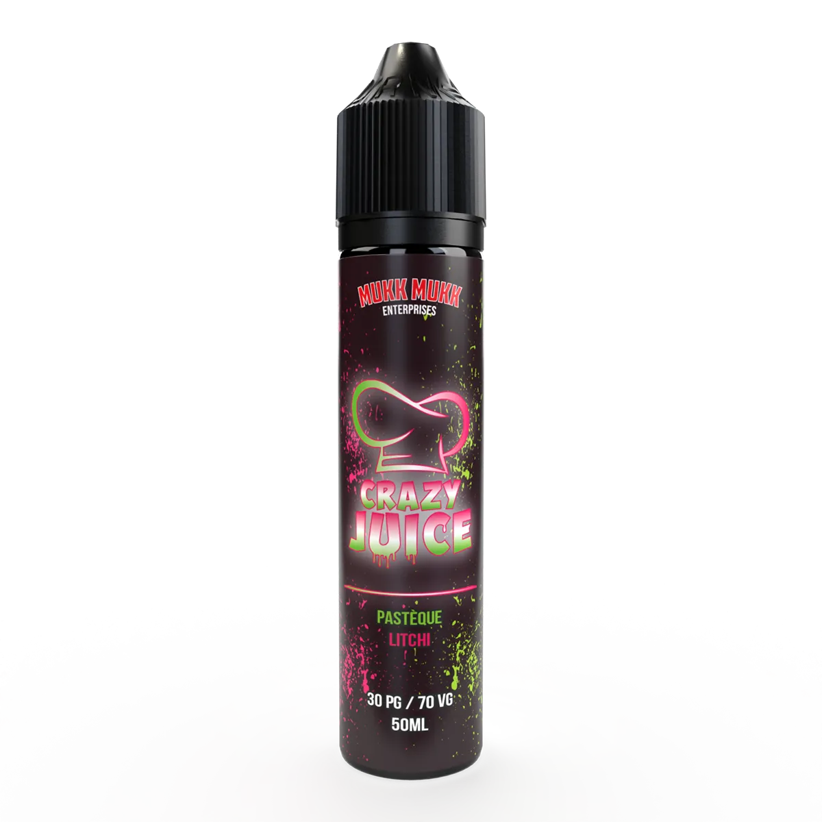 E-liquide Pastèque Litchi Mukk Mukk Crazy Juice, flacon de 50 mL