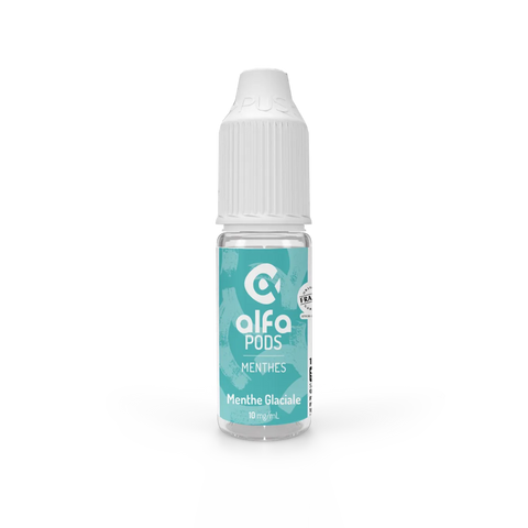 E-liquide Menthe Glaciale Alfaliquid AlfaPODS, flacon de 10 mL