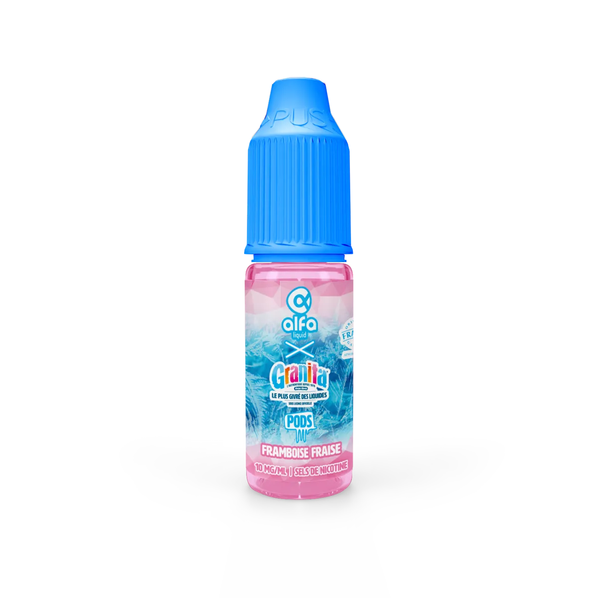 E-liquide Framboise Fraise Alfaliquid Granita Pods, flacon de 10 mL