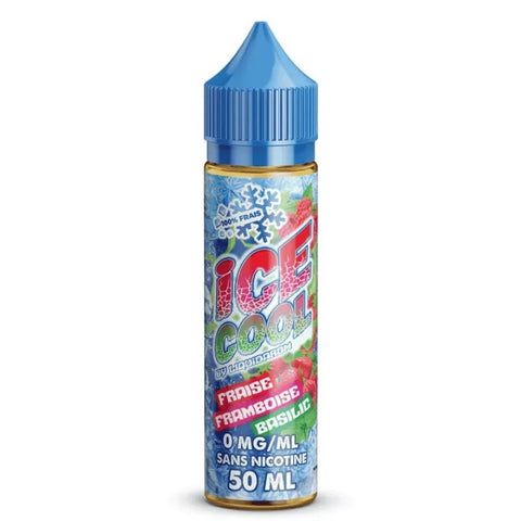 E-liquide Fraise Framboise Basilic Liquidarom Ice Cool, flacon de 50 mL