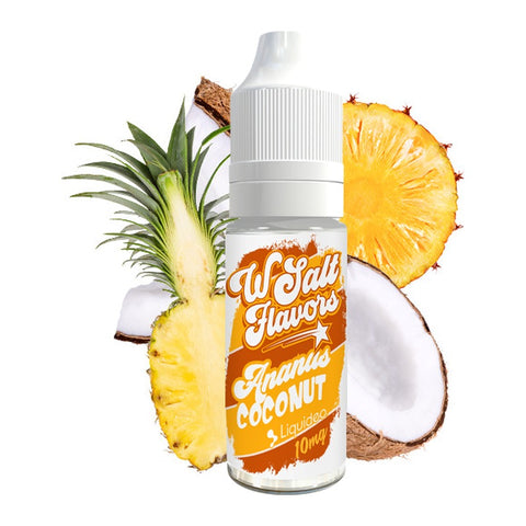 E-liquide Ananas Coco Liquideo Wsalt Flavors aux sels de nicotine, flacon de 10 mL