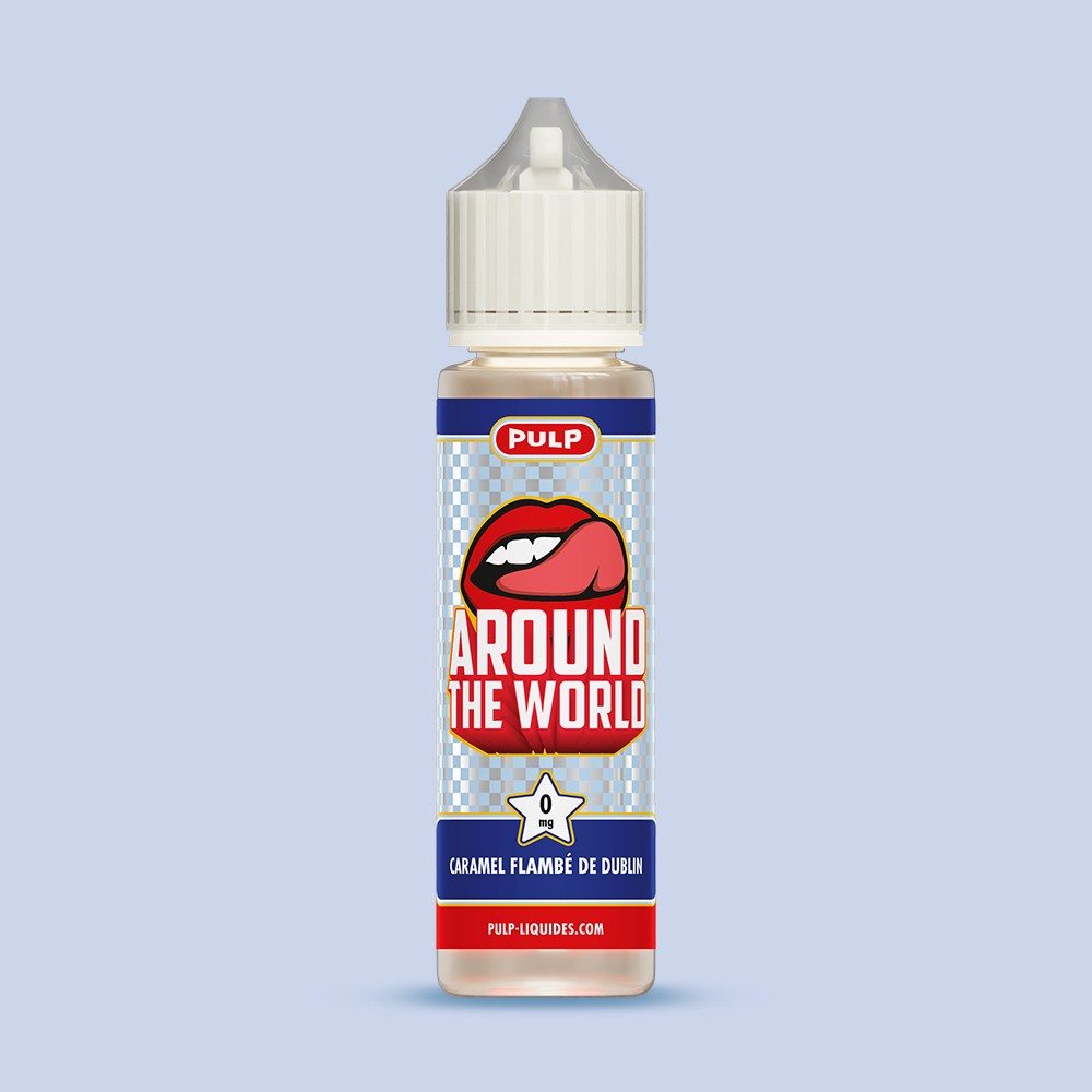 E-liquide Caramel Flambé de Dublin PULP Around the World, flacon de 50 mL