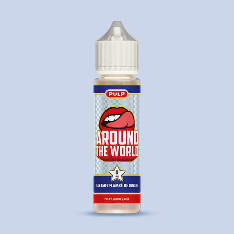 E-liquide Caramel Flambé de Dublin PULP Around the World, flacon de 50 mL