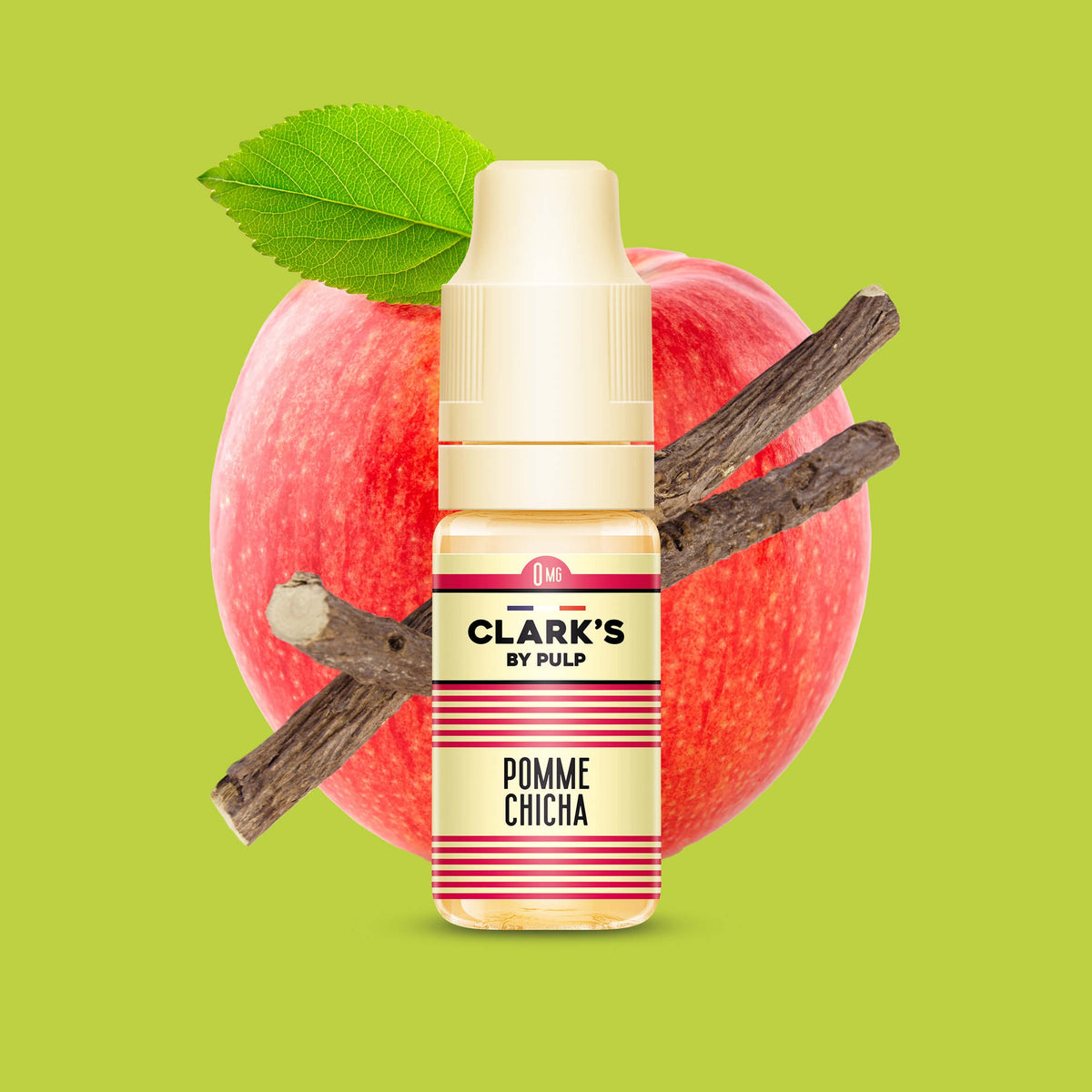 E-liquide Pomme Chicha Clark's by PULP, flacon de 10 mL