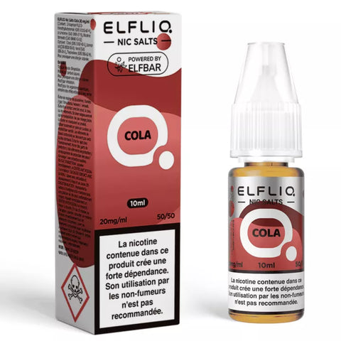 E-liquide Cola Elfbar Elfliq aux sels de nicotine, flacon de 10 mL