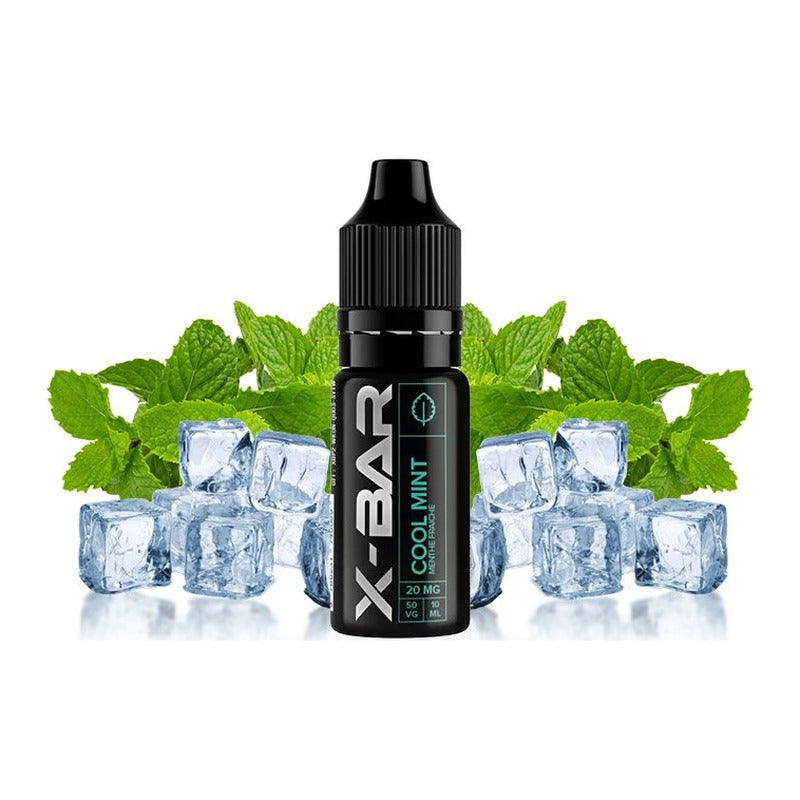 E-liquide Cool Mint French Lab X-Bar aux sels de nicotine, flacon de 10 mL