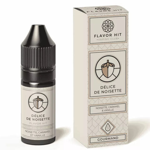 E-liquide Délice de Noisette Flavor Hit Essentials, flacon de 10 mL