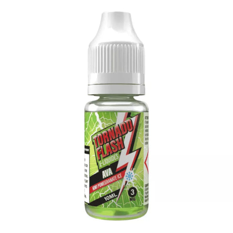 E-liquide Ava Kiwi Pomegranate Ice Tornado Flash, flacon de 10 mL