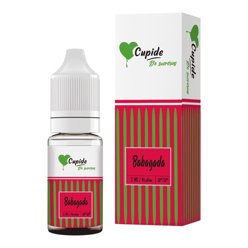 E-liquide Babagada FUEL Cupide, flacon de 10 mL et sa boîte