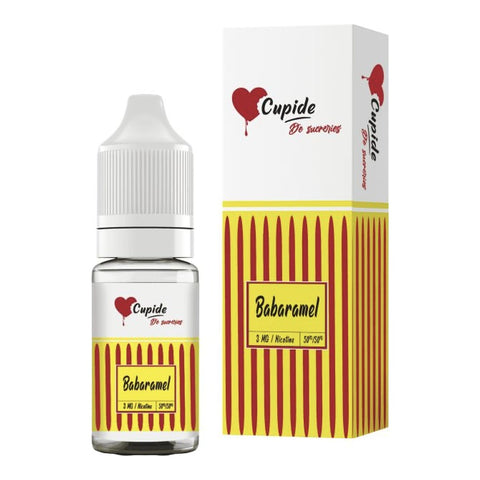E-liquide Babaramel FUEL Cupide, flacon de 10 mL et sa boîte