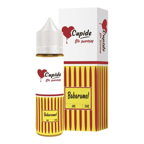 E-liquide Babaramel FUEL Cupide, flacon de 50 mL et sa boîte