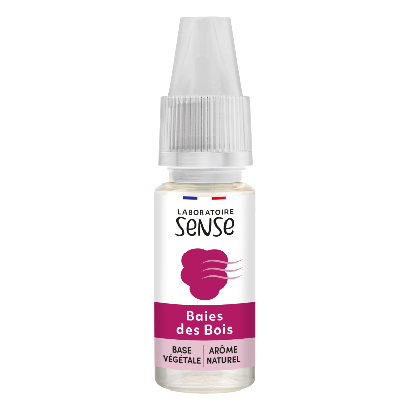 E-liquide Baies des Bois Laboratoire Sense, flacon de 10 mL