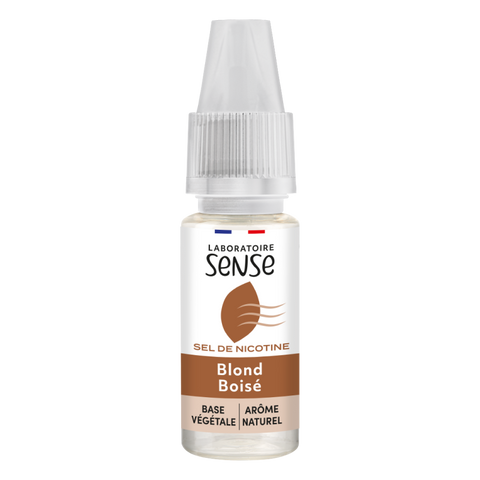 E-liquide Blond Boisé Laboratoire Sense aux sels de nicotine, flacon de 10 mL