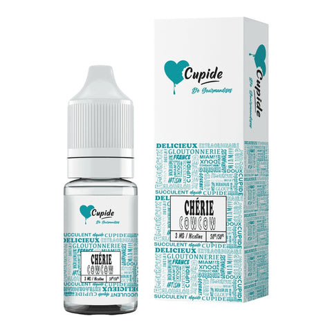 E-liquide Chérie Cowcow FUEL Cupide, flacon de 10 mL et sa boîte