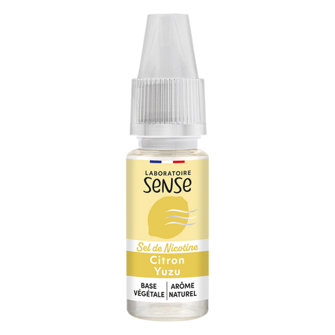 E-liquide Citron Yuzu Laboratoire Sense aux sels de nicotine, flacon de 10 mL