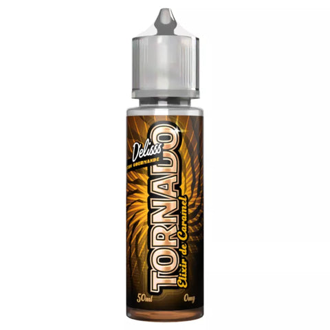 E-liquide Elixir de Caramel Tornado Delisss, flacon de 50 mL