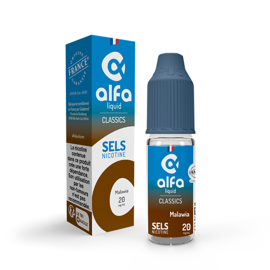 E-liquide Malawia Alfaliquid aux sels de nicotine, flacon de 10 mL, version 20 mg/mL