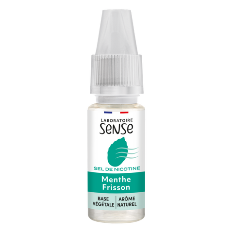 E-liquide Menthe Frisson Laboratoire Sense aux sels de nicotine, flacon de 10 mL