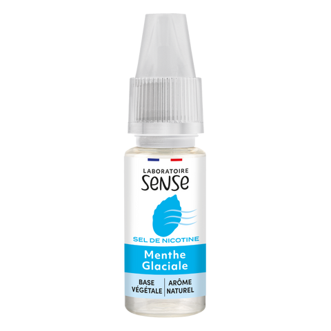 E-liquide Menthe Glaciale Laboratoire Sense aux sels de nicotine, flacon de 10 mL