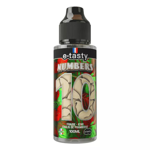 E-liquide Numbers 10 E.Tasty Numbers, flacon de 100 mL
