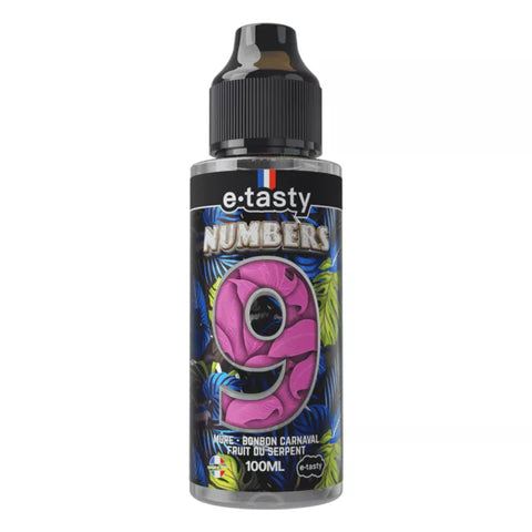 E-liquide Numbers 9 E.Tasty Numbers, flacon de 100 mL