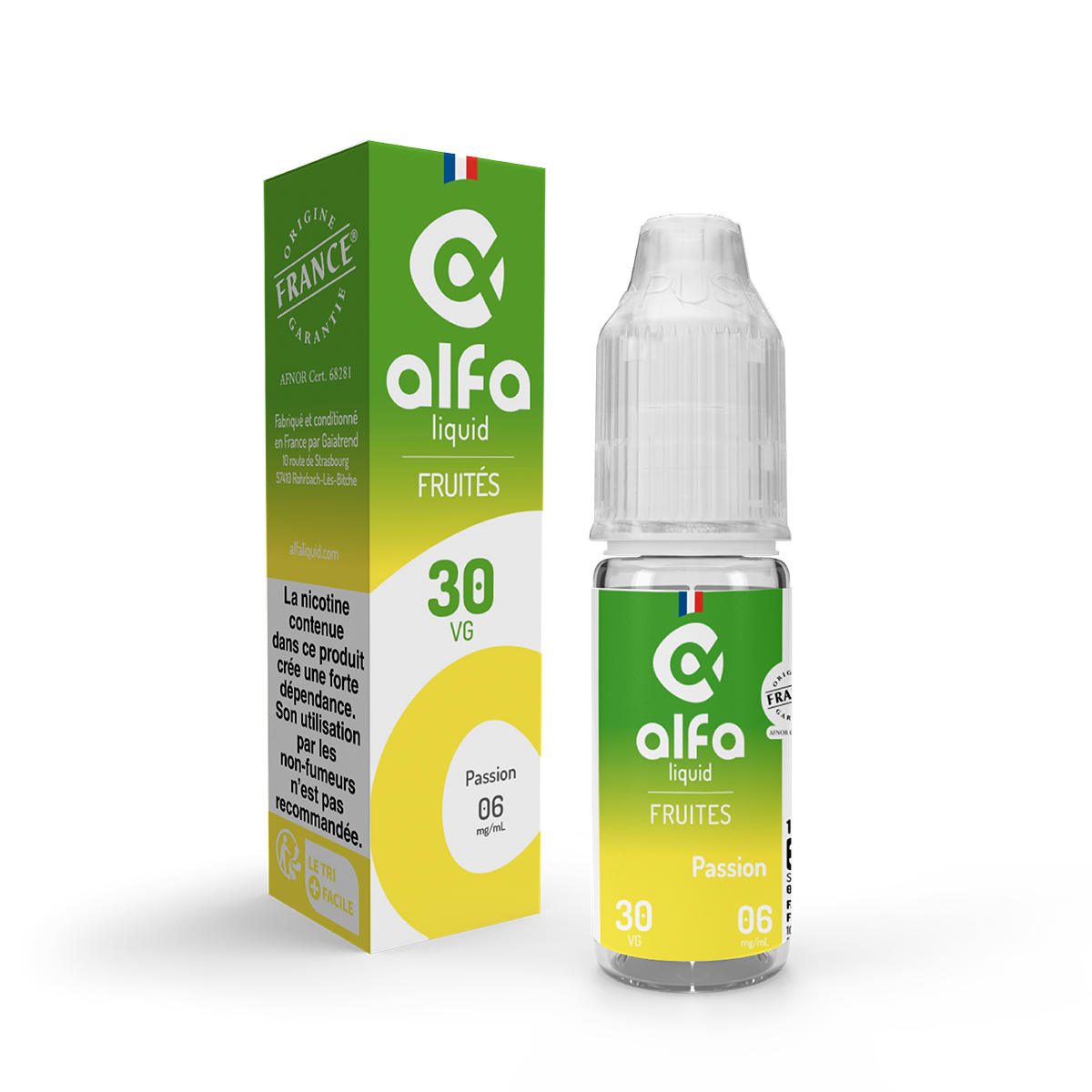 E-liquide Passion Alfaliquid, flacon de 10 mL