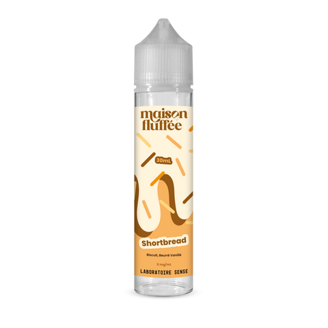 E-liquide Shortbread Laboratoire Sense Maison Fluffée, flacon de 30 mL