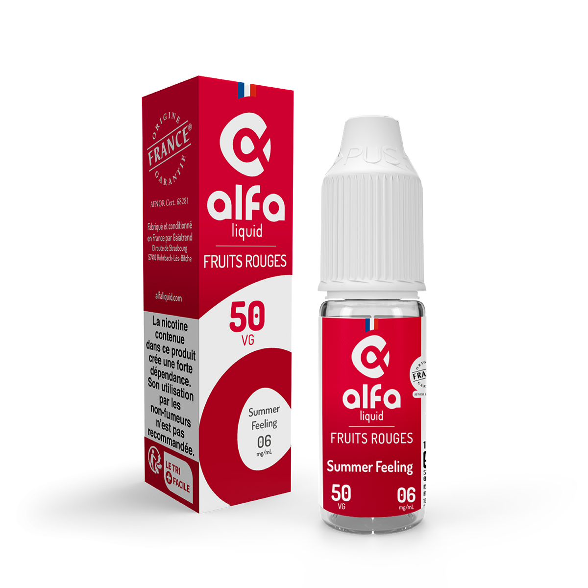 E-liquide Summer Feeling Alfaliquid, flacon de 10 mL