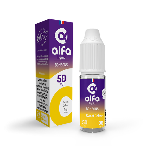E-liquide Sweet Joker Alfaliquid, flacon de 10 mL