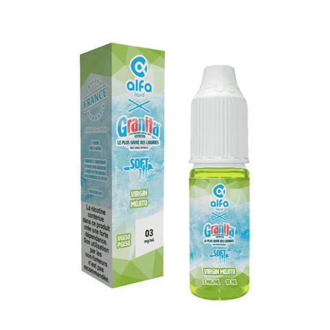 E-liquide Virgin Mojito Alfaliquid Granita Soft, flacon de 10 mL