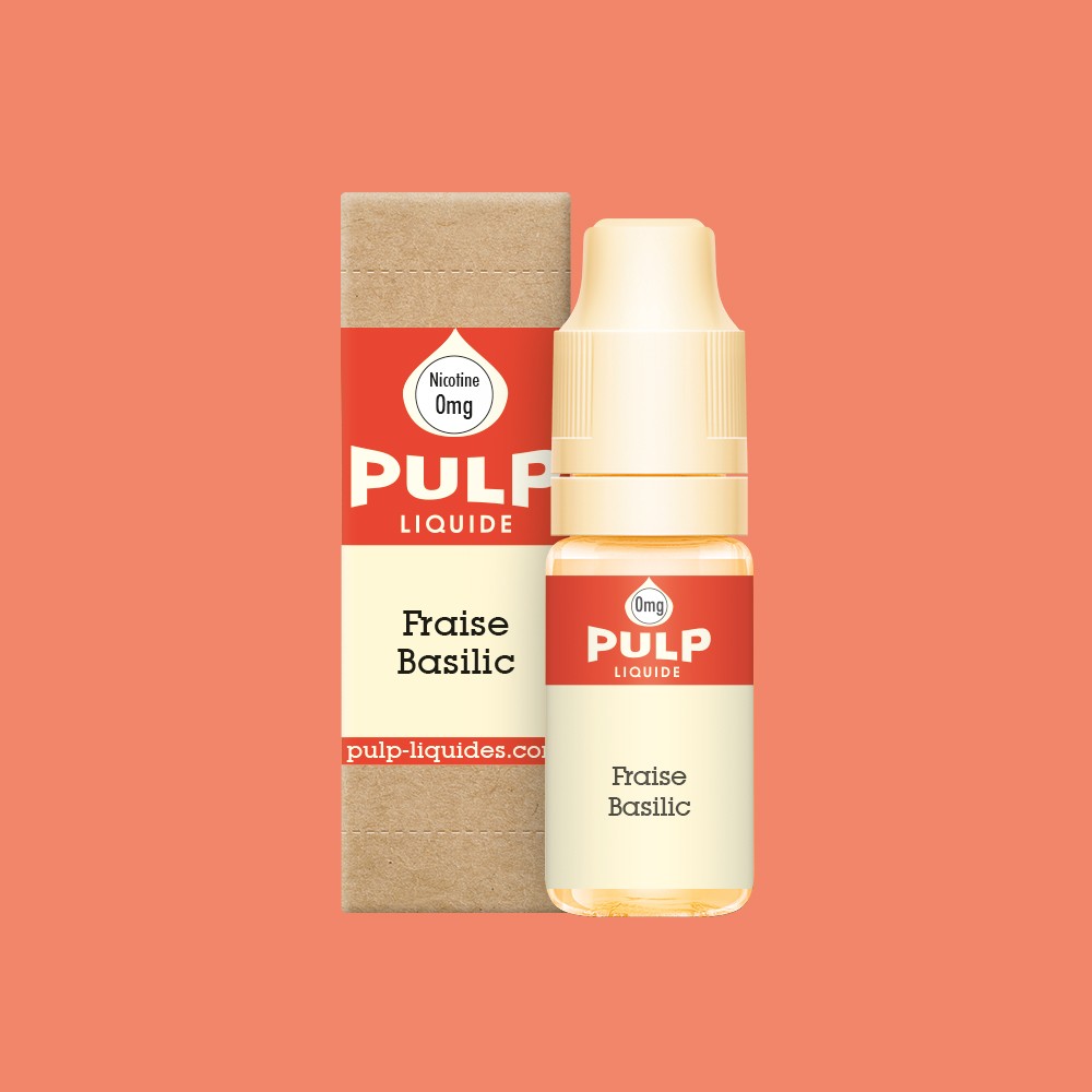 E-liquide Fraise Basilic PULP, flacon de 10 mL