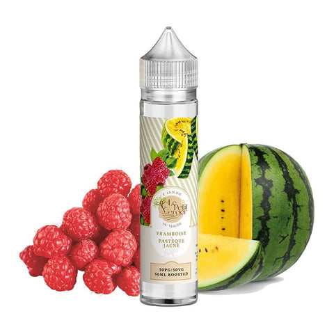 E-liquide Framboise Pastèque Jaune Savourea Le Petit Verger, flacon de 50 mL