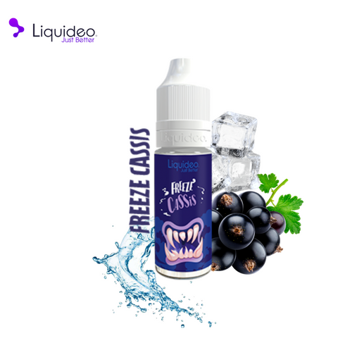 E-liquide Cassis Liquideo Freeze, flacon de 10 mL