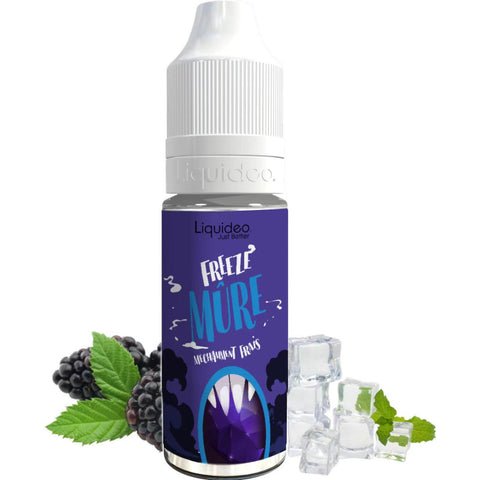E-liquide Mûre Liquideo Freeze, flacon de 10 mL