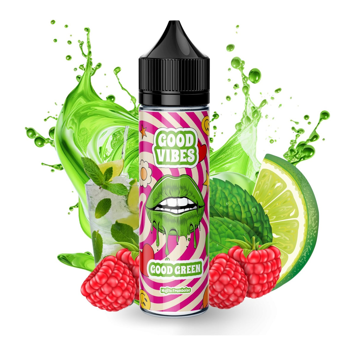 E-liquide Green Good Vibes, flacon de 50 mL