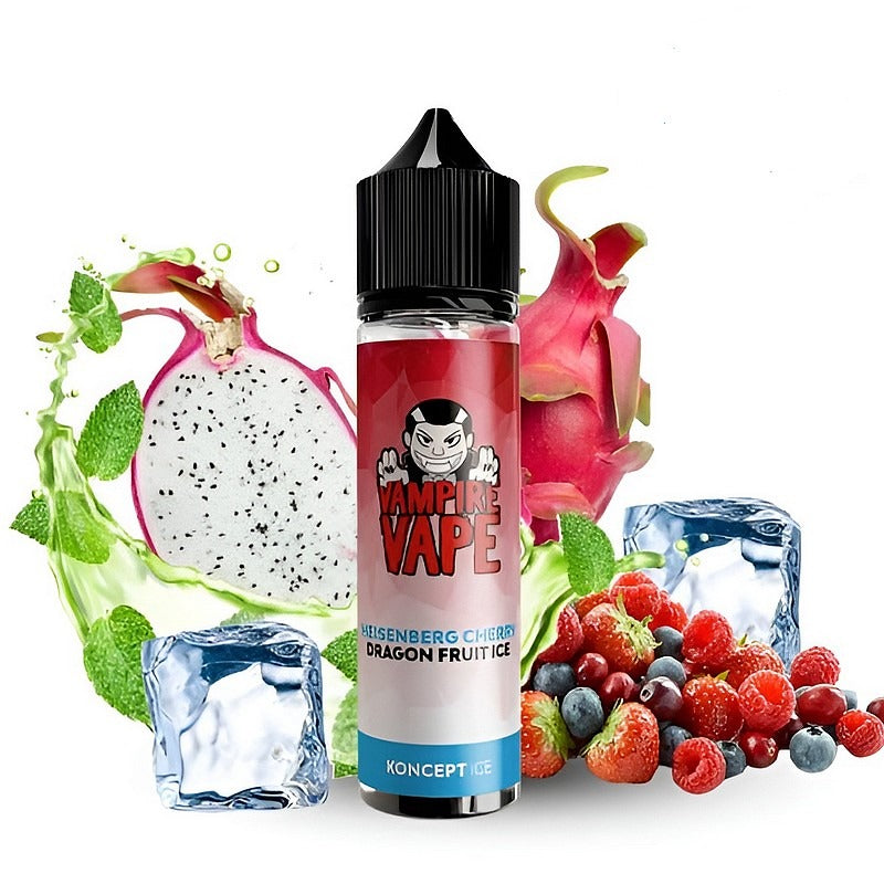 E-liquide Heisenberg Cherry Dragon Ice Vampire Vape, flacon de 50 mL