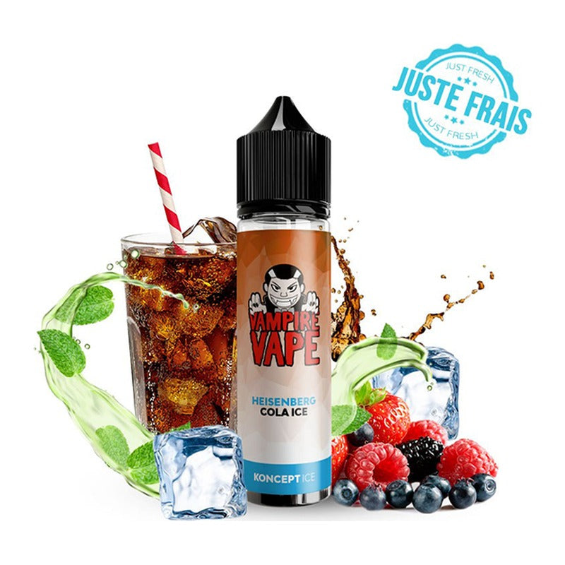 E-liquide Heisenberg Cola Ice Vampire Vape, flacon de 50 mL