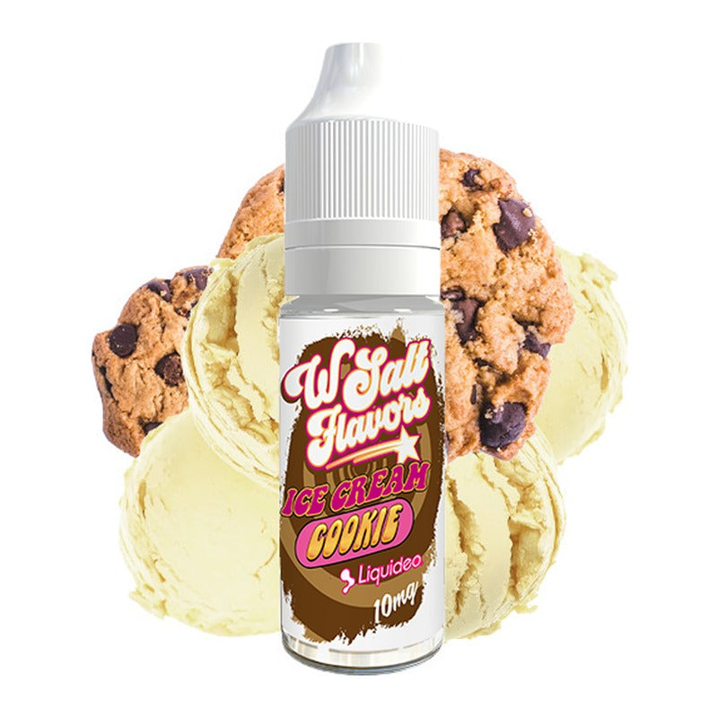 E-liquide Ice Cream Cookie Liquideo Wsalt Flavors aux sels de nicotine, flacon de 10 mL