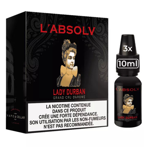 E-liquide Lady Durban Vape Cellar ABSOLV, flacon de 10 mL