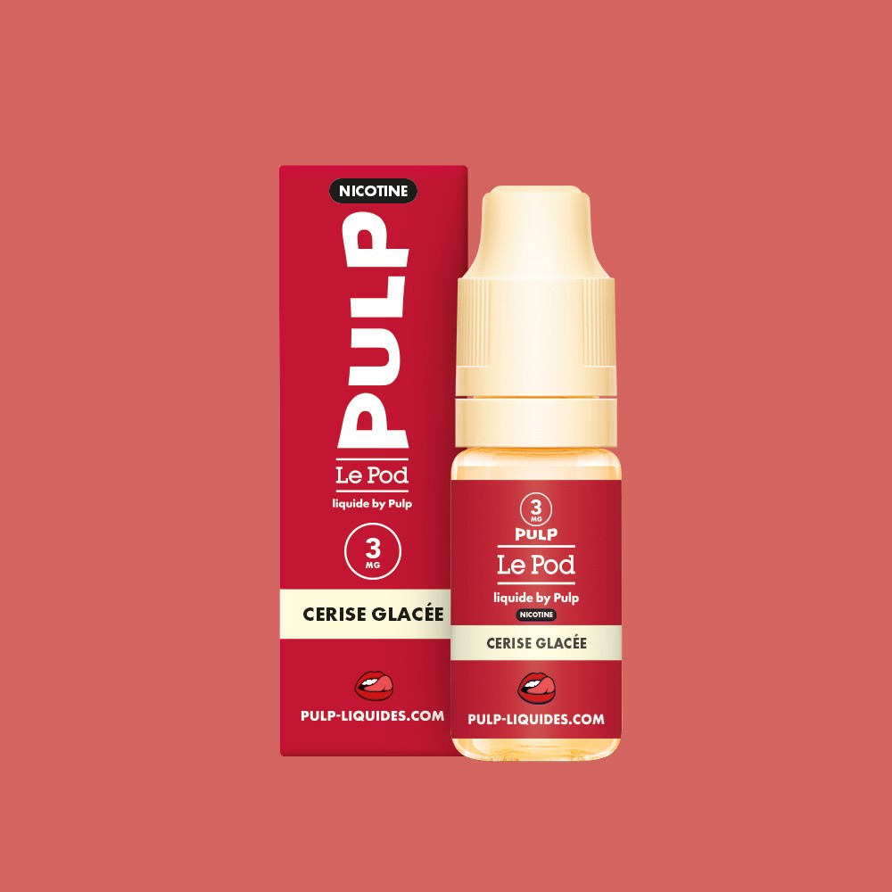 E-liquide Cerise Glacée PULP Le Pod Liquide Nic Base, flacon de 10 mL