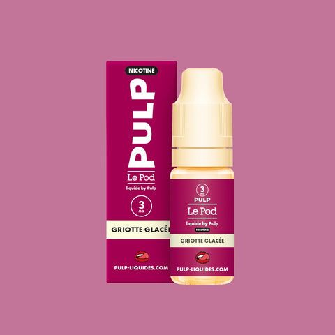 E-liquide Griotte Glacée PULP Le Pod Liquide Nic Base, flacon de 10 mL