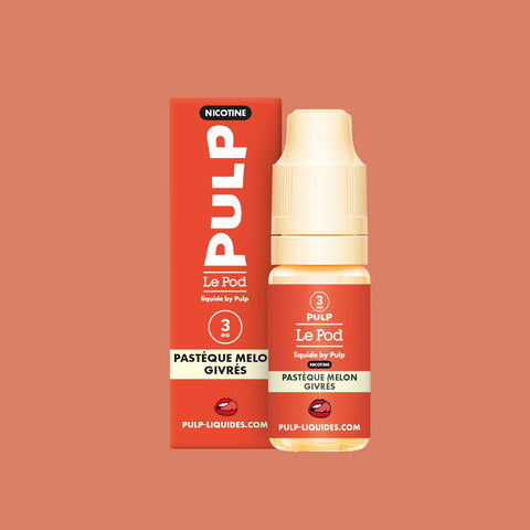 E-liquide Pastèque Melon Givrés PULP Le Pod Liquide Nic Base, flacon de 10 mL