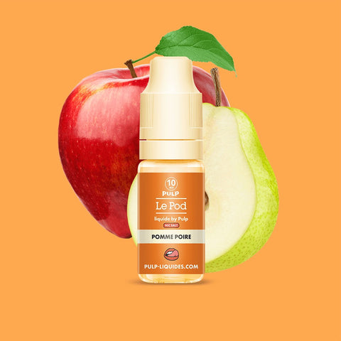 E-liquide Pomme Poire PULP Le Pod Liquide aux sels de nicotine, flacon de 10 mL