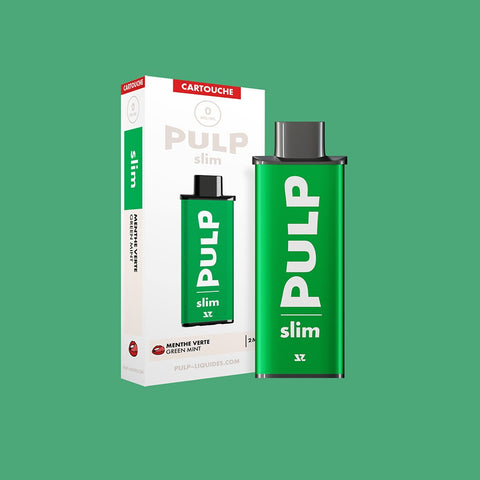 Cartouche pré-remplie Le Pod Slim PULP Menthe Verte et son emballage