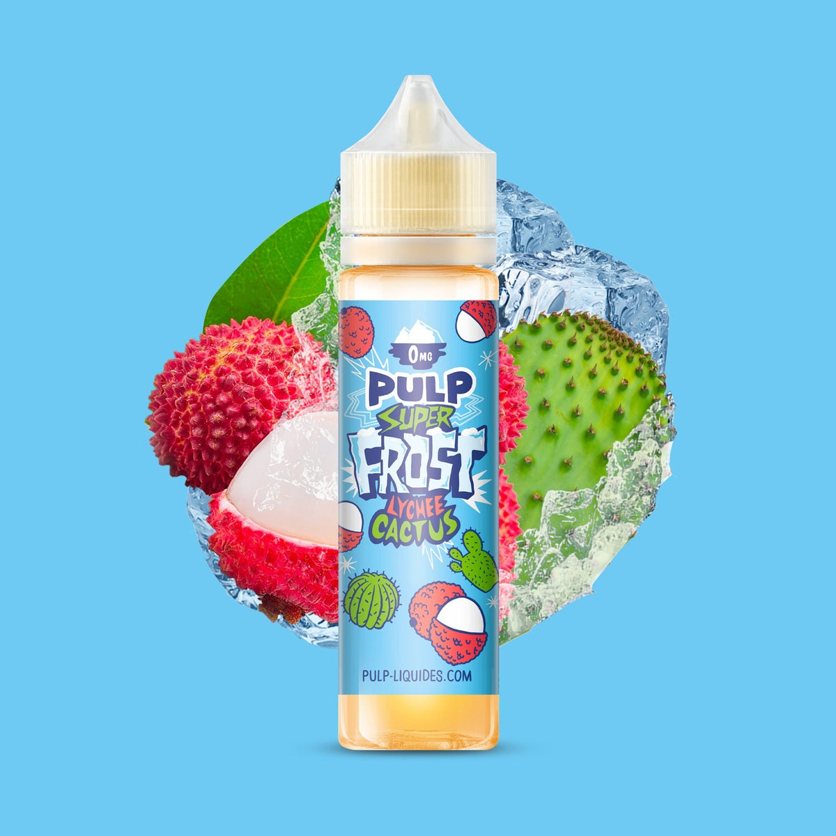 E-liquide Lychee Cactus PULP Super Frost, flacon de 50 mL