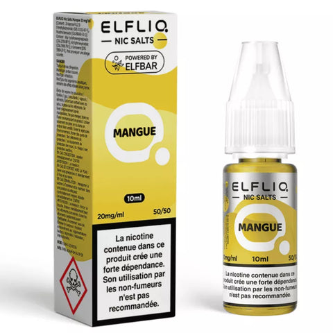 E-liquide Mangue Elfbar Elfliq aux sels de nicotine, flacon de 10 mL