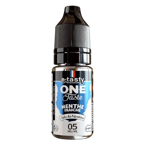 E-liquide Menthe Fraîche E.Tasty One Taste aux sels de nicotine, flacon de 10 mL